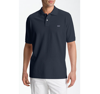 'Classic' Piqué Knit Polo - Vineyard Navy